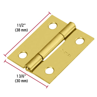 BISAGRA HERMEX-TRUPER ACERO LATONADO 1.1/2 x 1.3/16 #BR-151(BI-15L) 20UNI.  (43193)