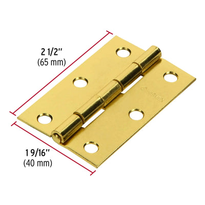 BISAGRA HERMEX-TRUPER ACERO LATONADO 2.1/2 x 1.5/8 #BR-251(BI-25L) 20UNI.  (43195)