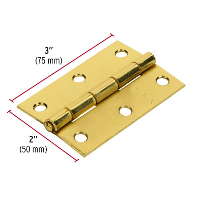 BISAGRA HERMEX-TRUPER ACERO LATONADO 3 x 1.15/16 #BR-301(BI-30L) 10UNI.  (43196)