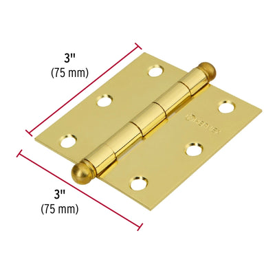 BISAGRA HERMEX-TRUPER ACERO BRONCEADO 3 X 3 #BC-301R(BIC-30L-R) 20UNI.  (43232)