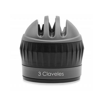 Afilador de cuchillos Tres Claveles de 3 pasos con ventosa
