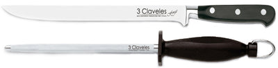 CUCHILLO TRES CLAVELES JAMONERO 25 CM Y ASTIL  20 CM # 1700(OF)