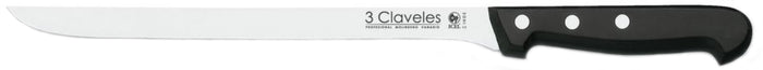 CUCHILLO TRES CLAVELES # 931 INOX MGO ABS 30CMS JAMONERO(OF)