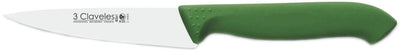 CUCHILLO TRES CLAVELES # 1327  PROFLEX MGO.AMARILLO 10 CMS VERDURA