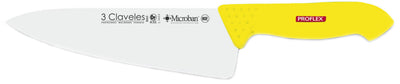 CUCHILLO TRES CLAVELES # 1329  PROFLEX MGO.AMARILLO 20 CMS COCINERO