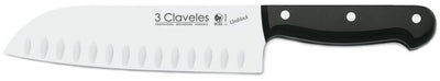 CUCHILLO TRES CLAVELES # 1124 INOX UNIBL 18 CMS SANTOKU