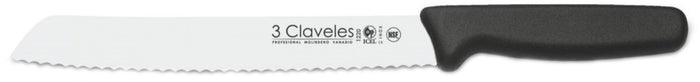 CUCHILLO TRES CLAVELES # 1220 MGO POLIPR NEGRO 21 CMS PANERO