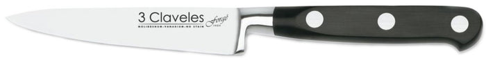 CUCHILLO TRES CLAVELES # 1560 INOX FORJADO EN CALIENTE FORGE VERDURA 10CM