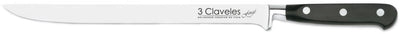 CUCHILLO TRES CLAVELES # 1566 INOX FORJADO EN CALIENTE FORGE JAMONERO 25CM(OF)