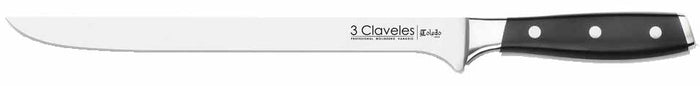 CUCHILLO TRES CLAVELES # 1538 INOX FORJADO JAMONERO TOLEDO 25 CM(OF)