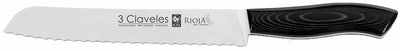 CUCHILLO TRES CLAVELES-RIOJA #1423 PANERO 20 CMS(OF)