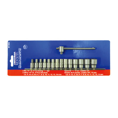 LLAVE DADO CROSSMAN  # 87-043 1/4 DR  JGO.15 PZS EN DISPLAY (OF)