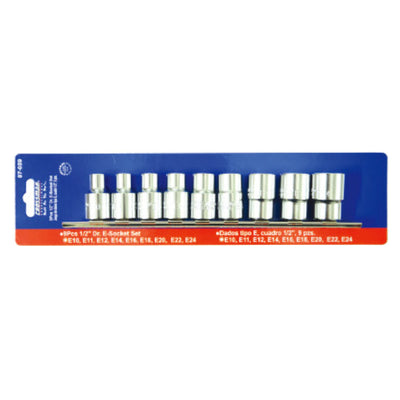 LLAVE DADO CROSSMAN # 87-059  1/2 DR  E10 - E24  9 PCS.EN DISPLAY