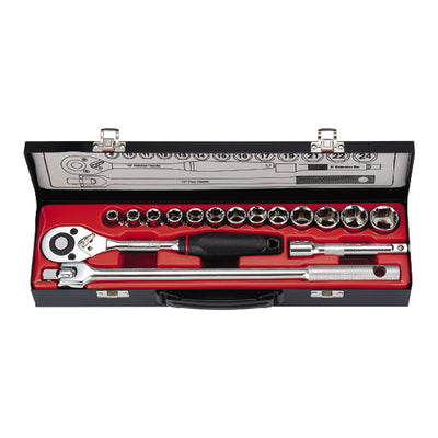 LLAVE DADO CROSSMAN # 99-097 1/2 DR  6 PTAS. CAJA MET. 17 PZS