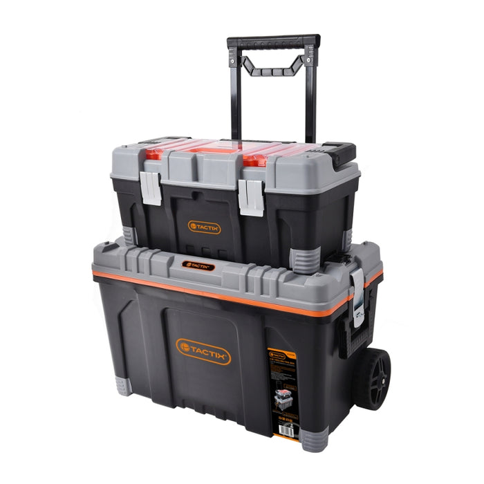 CAJA HERRAMIENTA TACTIX #320308  PLASTICA 26 2 EN 1 C/RUEDAS