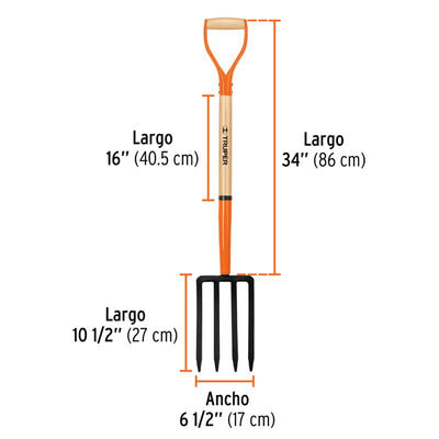 HORQUETA TRUPER TIERRA 4 GANCHOS C/MANGO 30 # BJ-4  (11021)