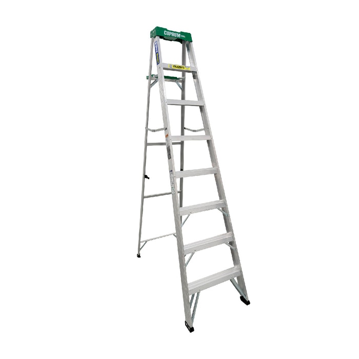 Escalera 2 en 1 Tijera-Recta de Aluminio 2,44 m - 8 Peldaños - Cuprum