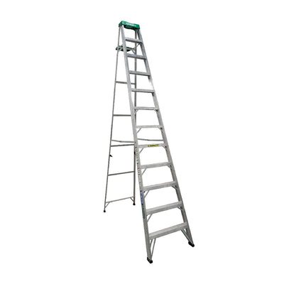 Escalera 2 en 1 tijera-recta de aluminio Cuprum