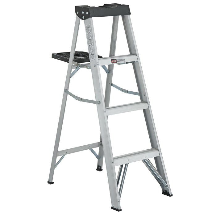 Escalera de Tijera de Aluminio 1,22 m - 4 Peldaños - 90 kg - Sin Marca