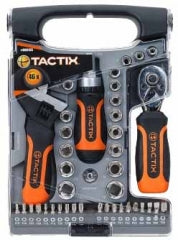 LLAVE DADO TACTIX # 900155  46 PZ. MINI C/CHICHARRA , ATORN.Y FRANCESA(OF)