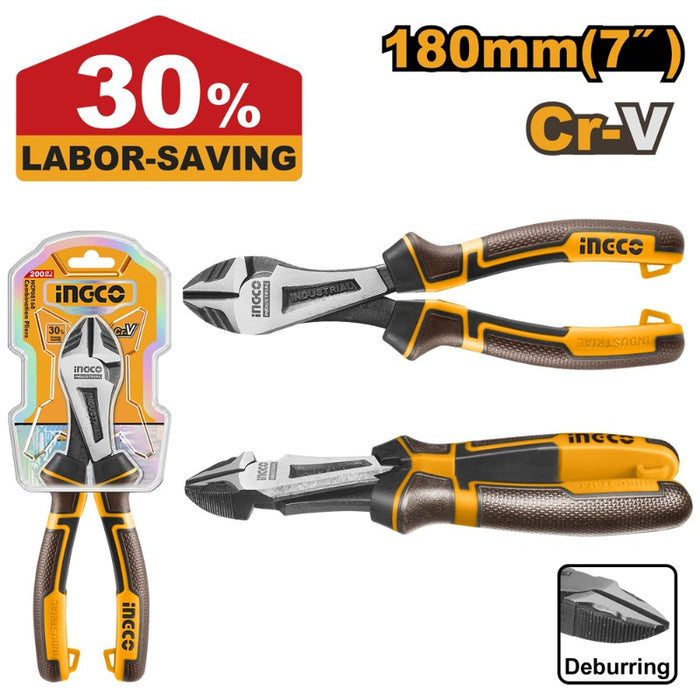 ALICATE INGCO DE CORTE DIAGONAL INDUSTRIAL 180MM/7" # HHHDCP28180