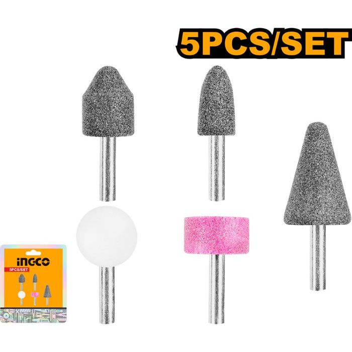 ESMERIL MONTADO INGCO P/TALADRO VASTAGO 6 MM (5 PZAS) # AKB0502