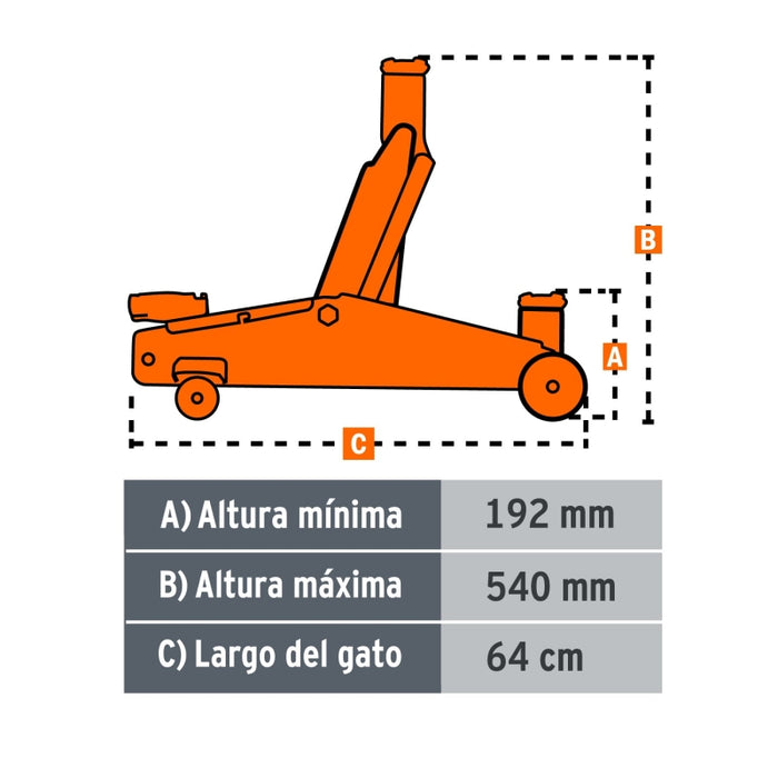 GATA GARAGE HIDRAULICA TRUPER T/CAIMAN 3,0 TON C/MALETIN #GAPA-300  (14947)