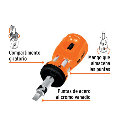 ATORNILLADOR C/CHICHARRA TRUPER # DTROM-12 CON 6 PTAS.DOBLES  (18193)