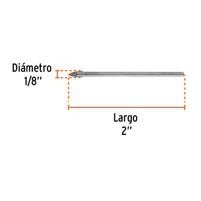 BROCA PARA VIDRIO-AZULEJO-CERAMICA TRUPER 1/8 # BVI-1/8  (11700)