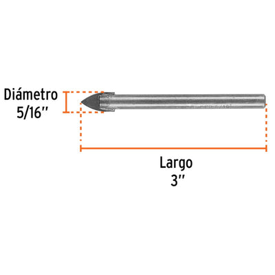 BROCA PARA VIDRIO-AZULEJO-CERAMICA TRUPER 5/16 # BVI-5/16  (11703)