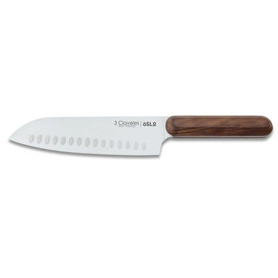 CUCHILLO TRES CLAVELES (OSLO) # 1433 INOX MGO MAD 17,5CMS SANTOKU