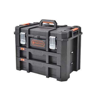 CAJA HERRAMIENTAS TACTIX #320362 C/2 CAJONES DIVISORES 37,1X52,8X39,9 CM