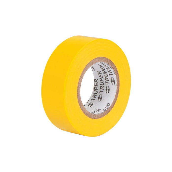HUINCHA AISLADORA TRUPER 19MMX18M AMARILLA # M-33A (PQTE 8 ROLLOS)  (12503)