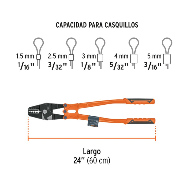 TENAZA PARA CASQUILLOS DE ALUMINIO TRUPER 24 - #SUCA-24  (102487)
