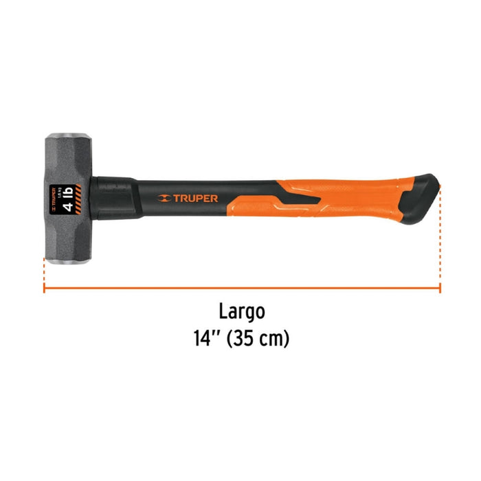 COMBO TRUPER 4 LBS. MGO.FIBRA VIDRIO # MD-4F  (16536)