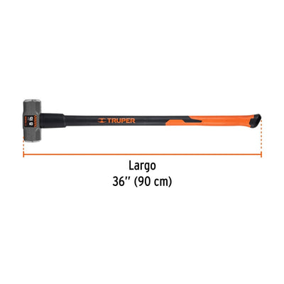 COMBO TRUPER 8 LBS. MANGO FIBRA VIDRIO #MD-8F  (16538)