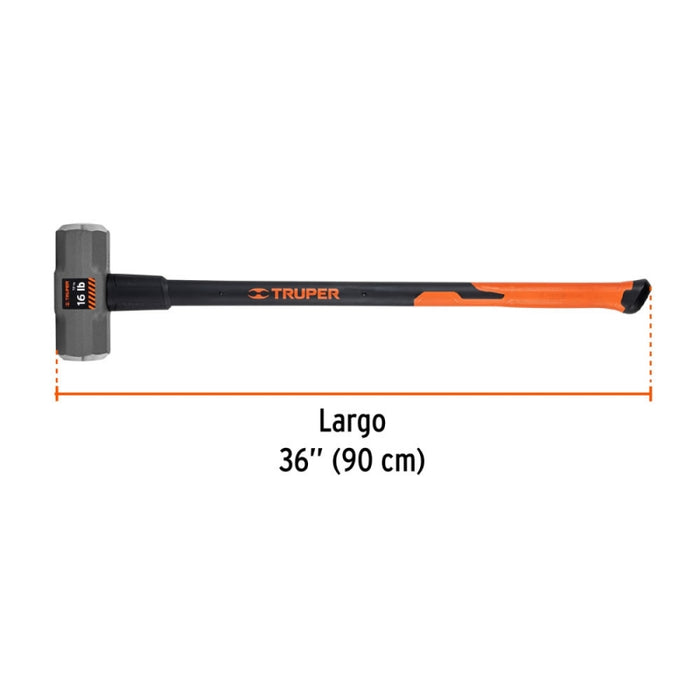 COMBO TRUPER 16 LBS. MANGO FIBRA VIDRIO #MD-16F  (16546)