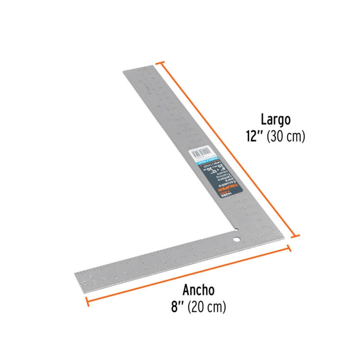 ESCUADRA TRUPER ALBANIL 12 #E-8X12  (14386)