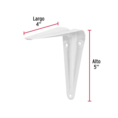 ESCUADRA ESTANTE TRUPER BLANCA #ME-5B  4 X 5  (CAJA DE 12 PZAS.)  (44000)