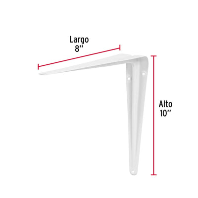 ESCUADRA ESTANTE TRUPER BLANCA #ME-10B  8 X 10  (CAJA DE 12 PZAS.)  (44009)