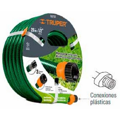 MANGUERA TRUPER P/RIEGO REFORZADA 1/2X15 MTS #MAN-15 X 1/2RE  (16051)
