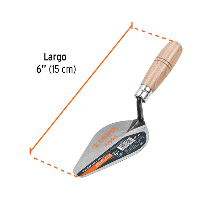 PLANA ALBANIL TRUPER PUNTA REDONDA 6 FORJADA #CT-6C  (13003)