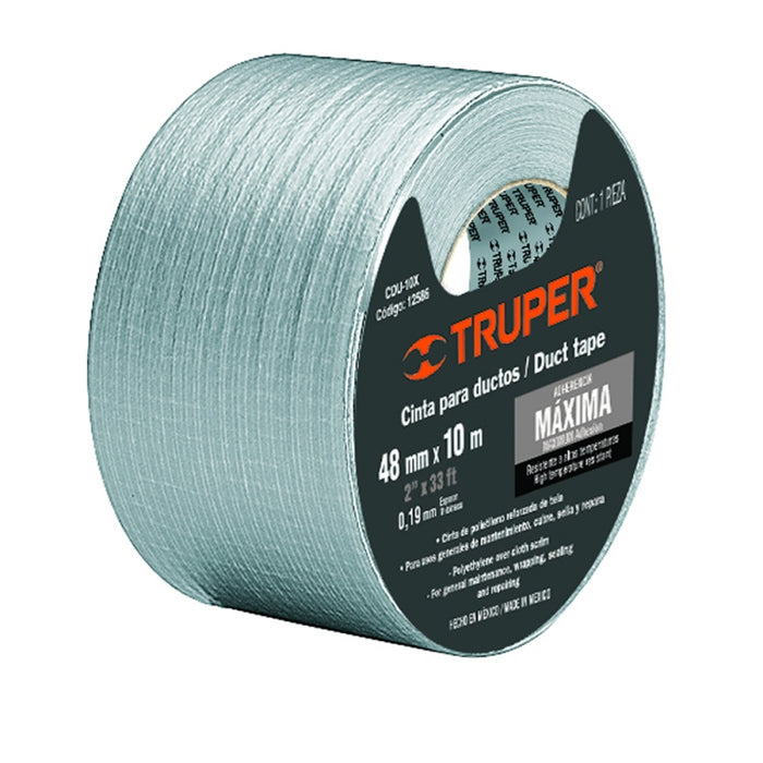 CINTA P/DUCTOS TRUPER REFORZADA INDUSTRIAL (PQTE 6 ROLLOS) #CDU-10X  (12586)