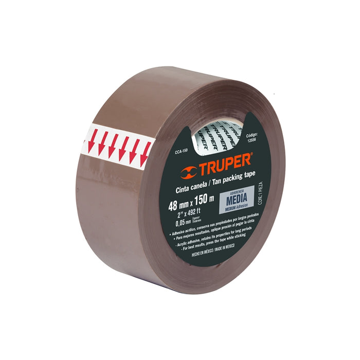 CINTA EMBALAJE TRUPER CAFE - 150 MTS.  #CCA-150  (12556)