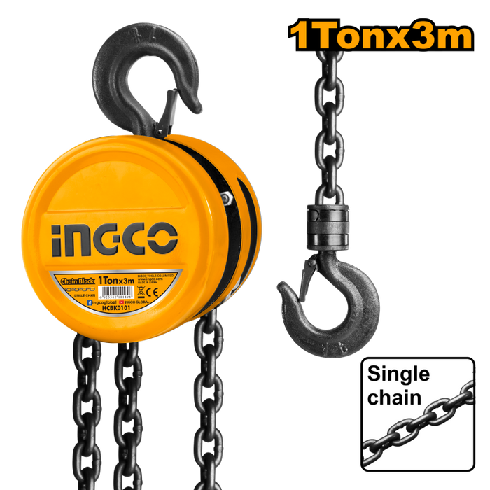 TECLE INGCO CADENA 1,0 TON X 3 MTS # HCBK0101