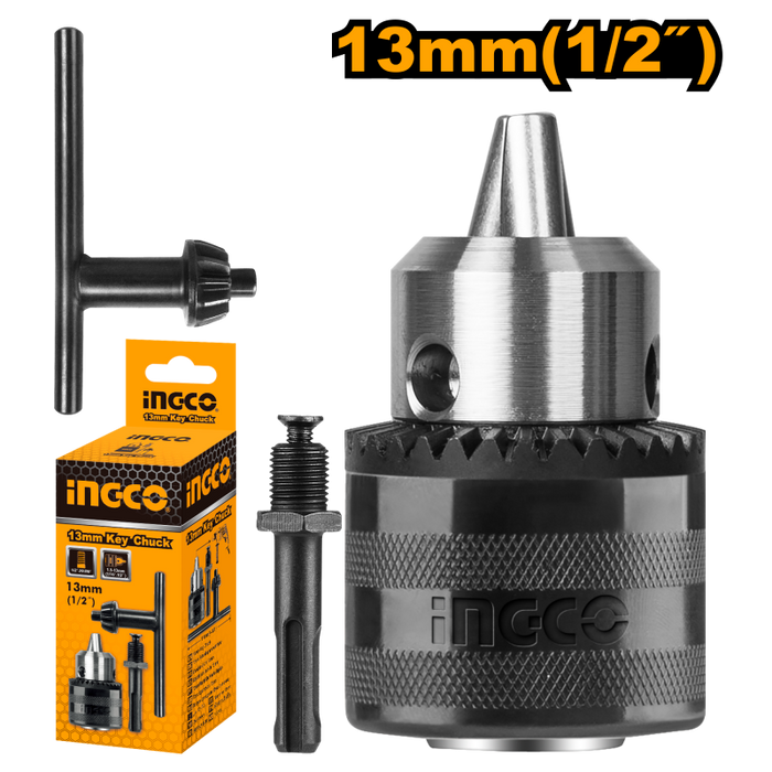 PORTABROCA INGCO 1/2  C/LLAVE Y ADAPTADOR HILO UNF #KC1301.1