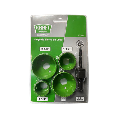 SIERRA COPA KRAFT BOHRER P/MADERA C/MADRIL 1/4 JGO.5 PZAS