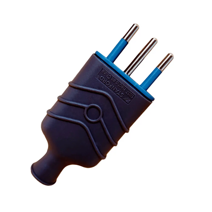 Enchufe Macho Pesado 16A 250V Negro STANFORD