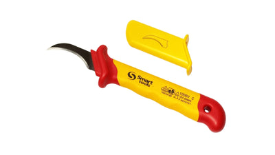 CUCHILLO PARA ELECTRICISTA CURVO , LARGO 180MM , VDE 1000V(10274180)