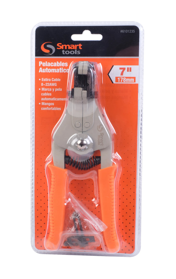 ALICATE PELACABLES AUTOMATICO 7PULGADAS /  1 - 3.2 MM. CABLE